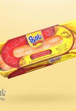 ساندویچ باگت کالباس گوشت قرمز و مرغ با پنیر ورقه‌ای